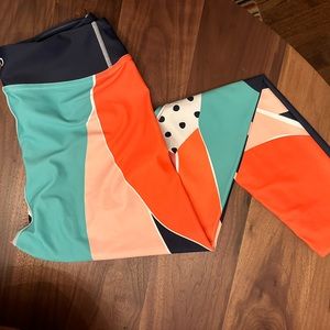 Loony Legs Collage Orange and Green XL VGUC